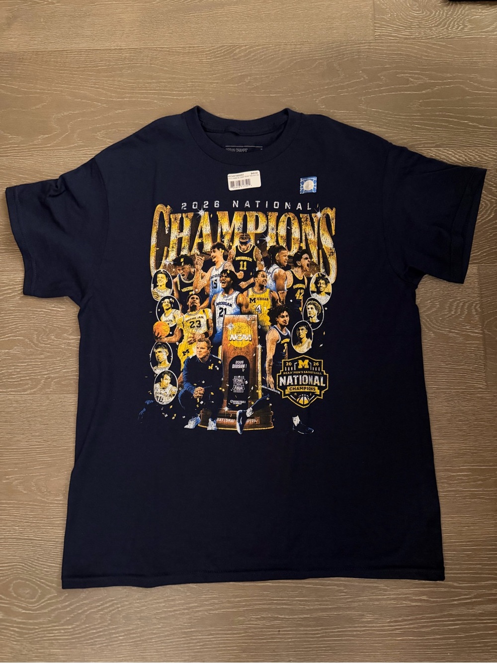 Michigan Wolverines 2026 National Champions Navy T-Shirt NWT